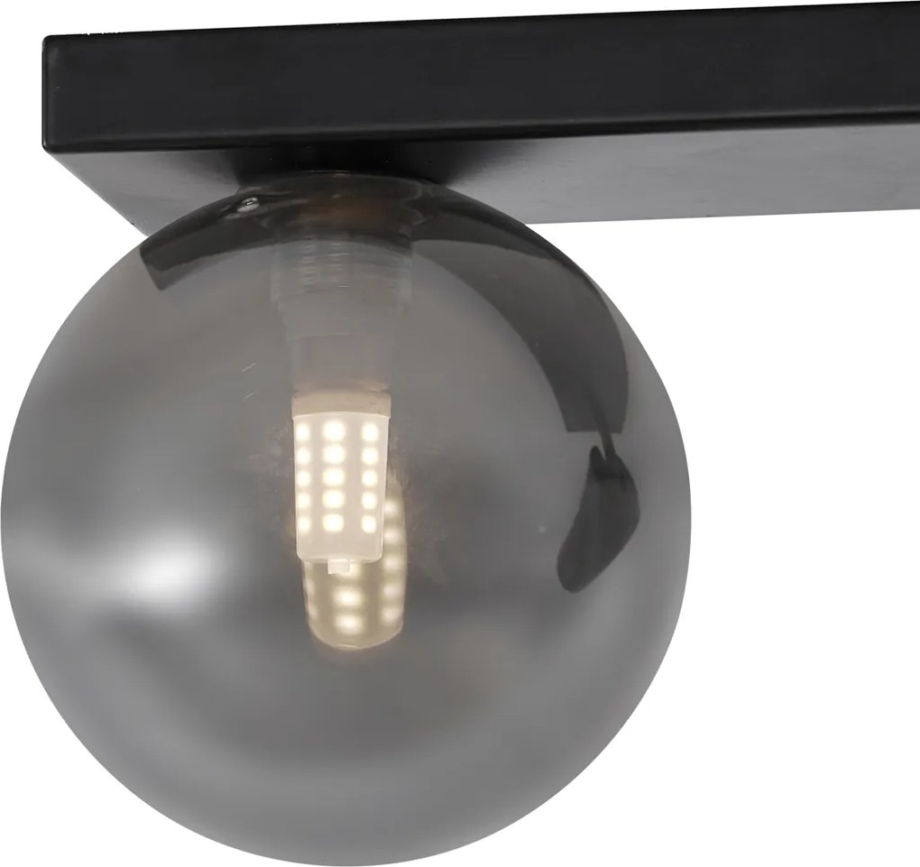 Plafoniera moderna nera a 2 luci inclinabile - Lesly
