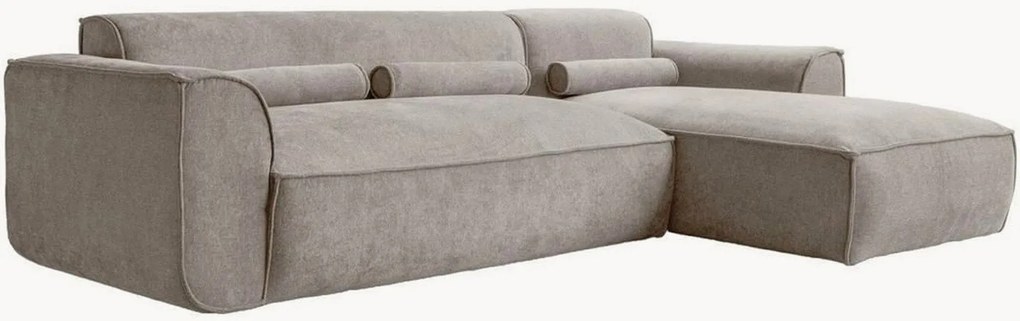 Divano angolare componibile 4 posti in ciniglia Flex Felix