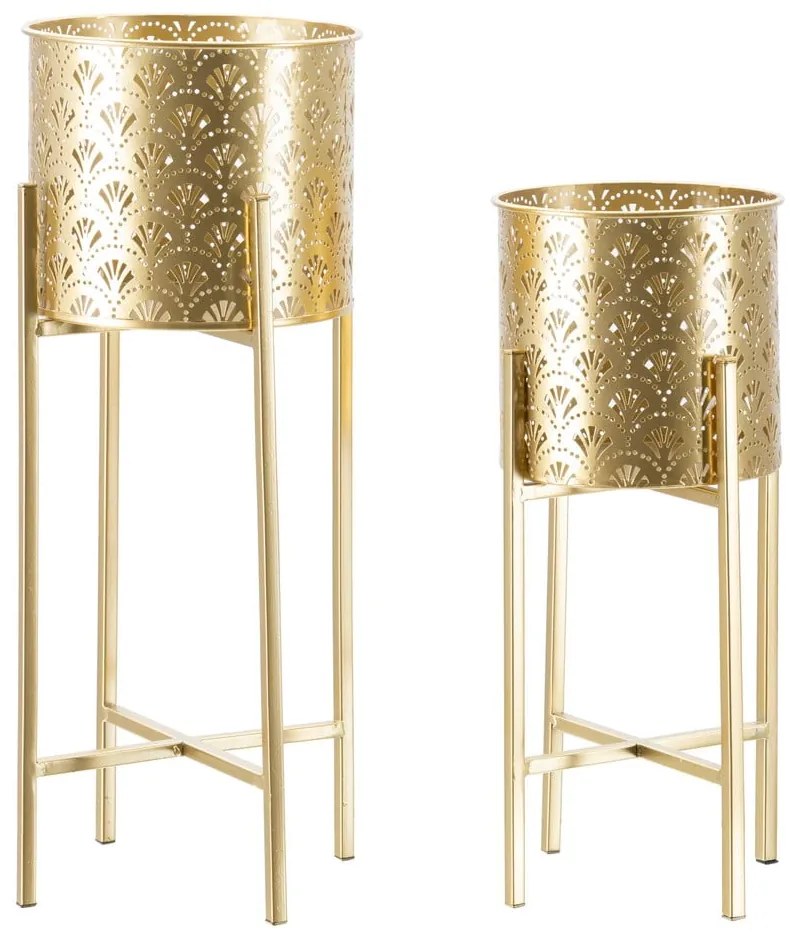 Set di 2 portavasi in oro, altezza 52 cm Golvy - Mauro Ferretti