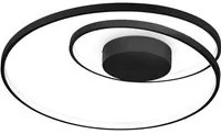 Plafoniera Moderna Dali Oz Metallo Nero Led 48W 3000K Luce Calda