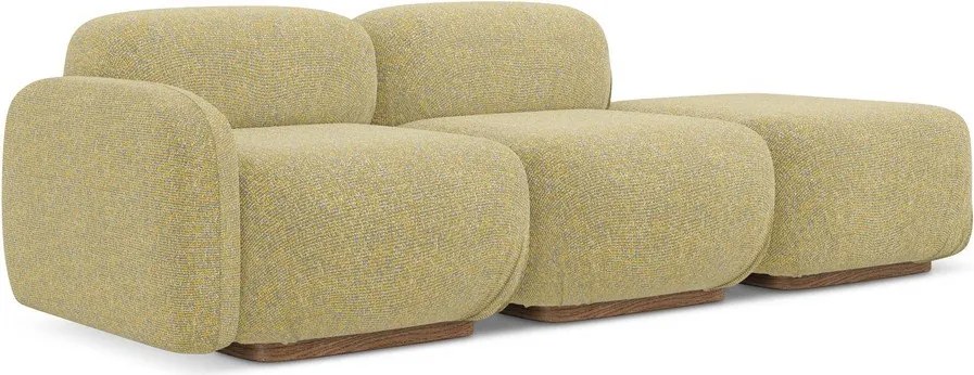 Chaise lounge componibile gialla (con penisola a sinistra) Ailani – Makamii