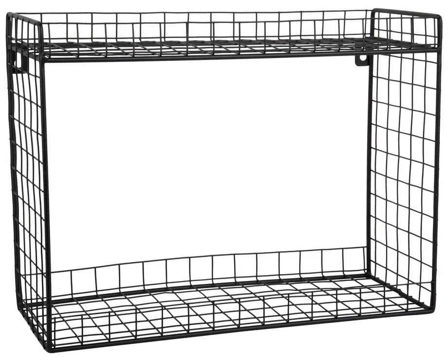 Mensola nera in acciaio con ripiani multipli 40 cm Reja – PT LIVING