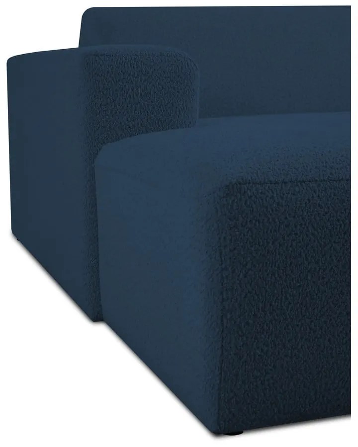 Modulo divano in bouclé blu scuro (angolo sinistro) Roxy - Scandic