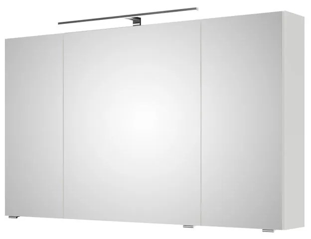 Specchio contenitore con illuminazione Cassca L 120 x P 15 x H 70 cm bianco lucido Pelipal