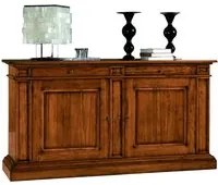 Madia credenza 2 porte in legno tinta noce l.213 p.55 h.115