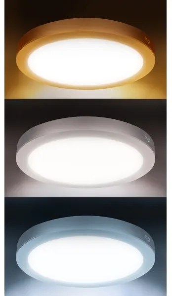 Solight WD242-W - Pannello LED 2 in 1 18W/230V 3000/4000/6000K Ø 22,5 cm IP54 bianco