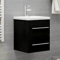 Mobile da Bagno con Lavabo Integrato Nero in Truciolatocod mxl 97542