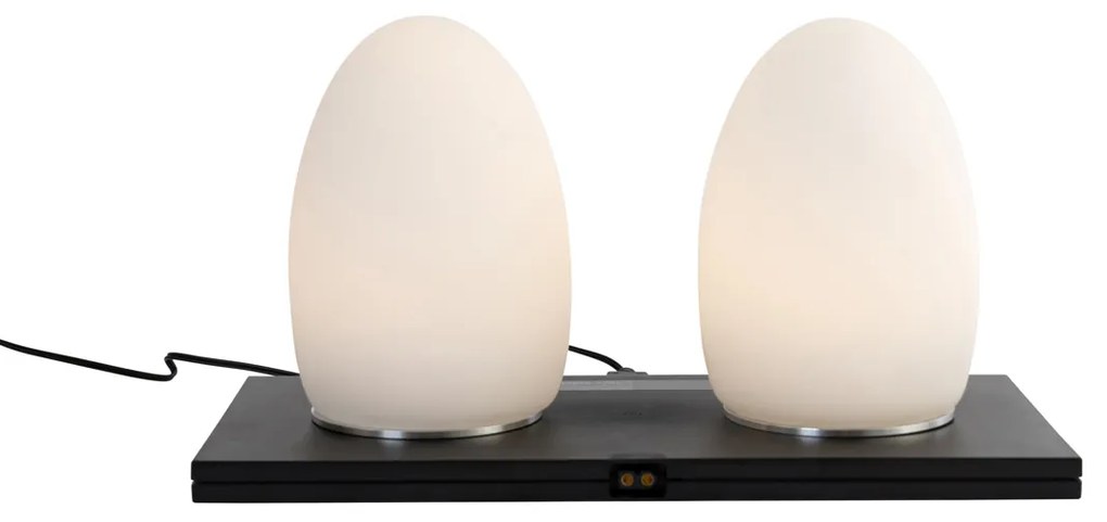 Set di 2 lampade da tavolo ricaricabili bianche RGBW - Eggo