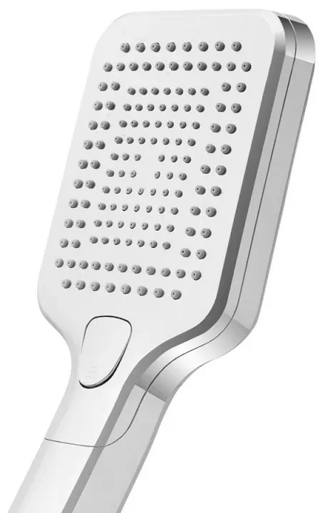 Doccetta quadrata 26,6 cm con tre tipi di getto cromo in ABS Hidra