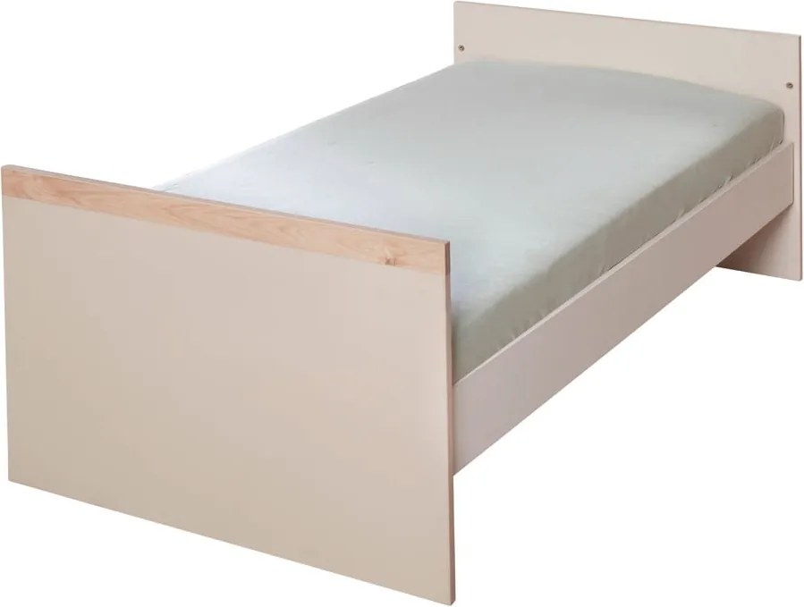 Lettino beige/di colore naturale con altezza regolabile 70x140 cm Jil – Roba