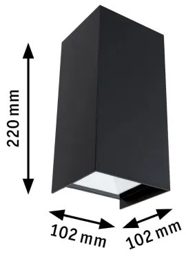 Paulmann 94325 - 2xLED 6,5W IP44 Lampada da parete esterna FLAME 230V