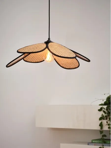 Osram - Lampadario a sospensione con cavo DECOR RATTAN 1xE27/15W/230V Ø 58 cm beige/nero