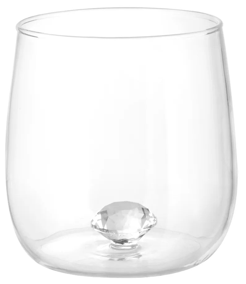 Bicchiere diamante in vetro borosilicato, da 380 ml