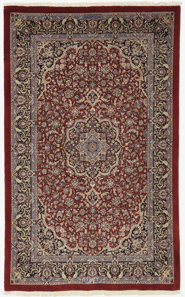 Isfahan Tappeto 110 x 170 (Iran) Annodato A Mano