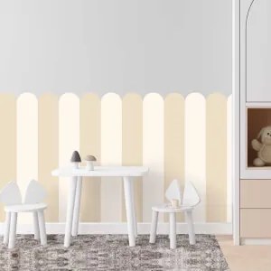 Carta da parati tessile autoadesiva Arco - Sand Beige (beige neutro - ideale da mescolare e abbinare) | Inspio