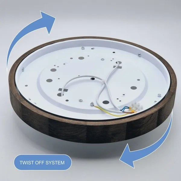 Brilagi - Lampada LED da soffitto CARVALHO SLIM 2xE27/60W/230V noce 37 cm