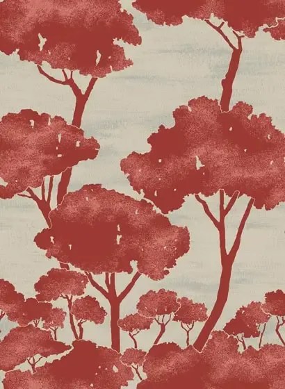 Ailanto Carta da parati Pini - Burnt Orange
