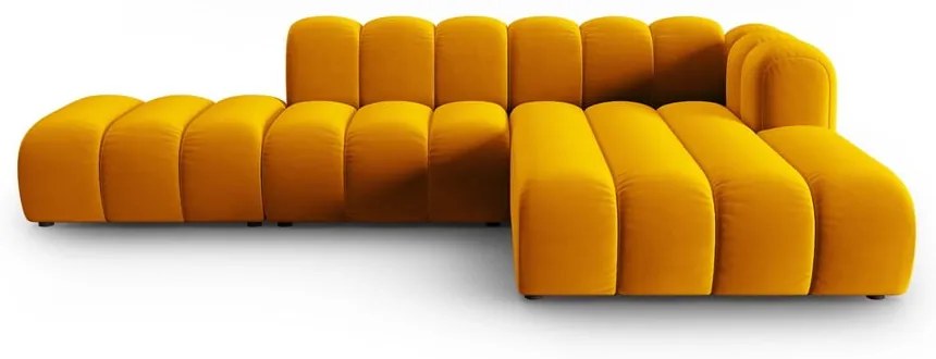 Divano angolare giallo ad angolo destro Lupine - Micadoni Home
