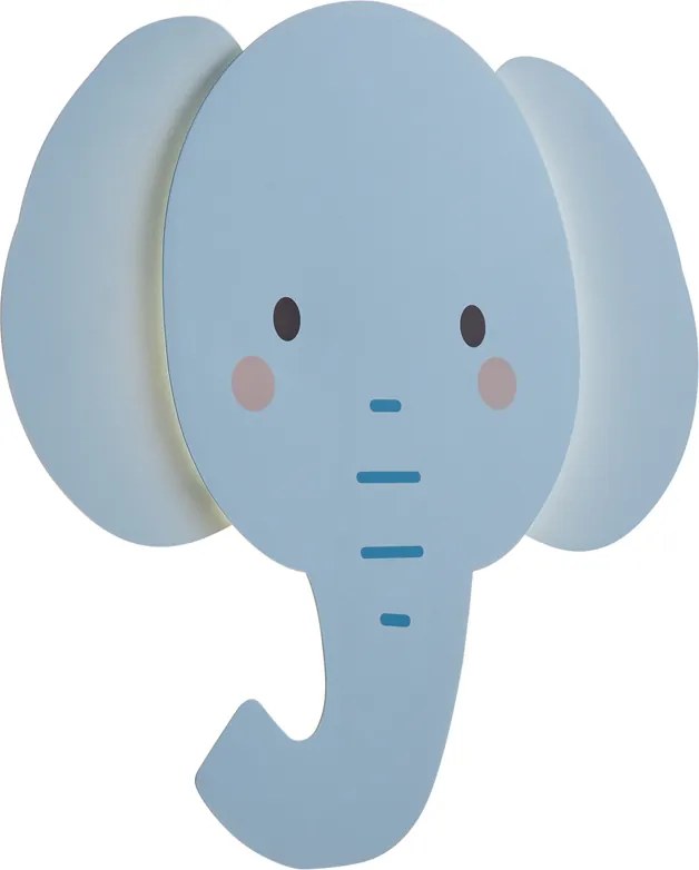 Lampada da parete per bambini blu con LED dimmerabile a 3 livelli - Ellie l'Elefante