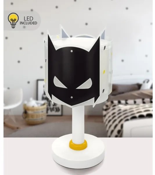 Dalber 61801N - Lampada LED per bambini DARK HERO 1xG4/4W/230V bianco/nero