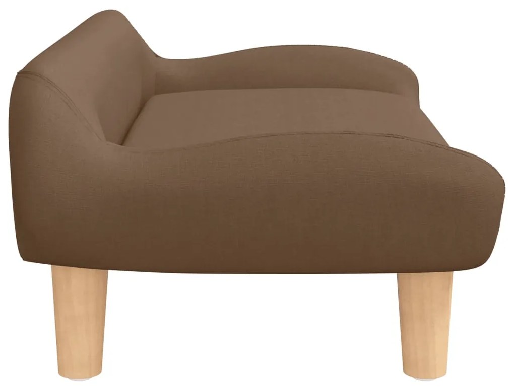 Divano per bambini marrone 70x40x24 cm in tessuto