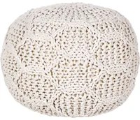 Pouf e poggiapiedi moderni in macrame e cotone intrecciato a mano beige chiaro 50 cm soggiorno camera da letto