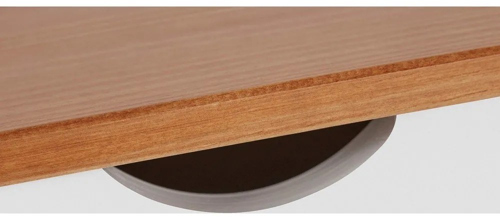 Tavolo da lavoro bianco e marrone, lunghezza 140 cm Gava - Støraa