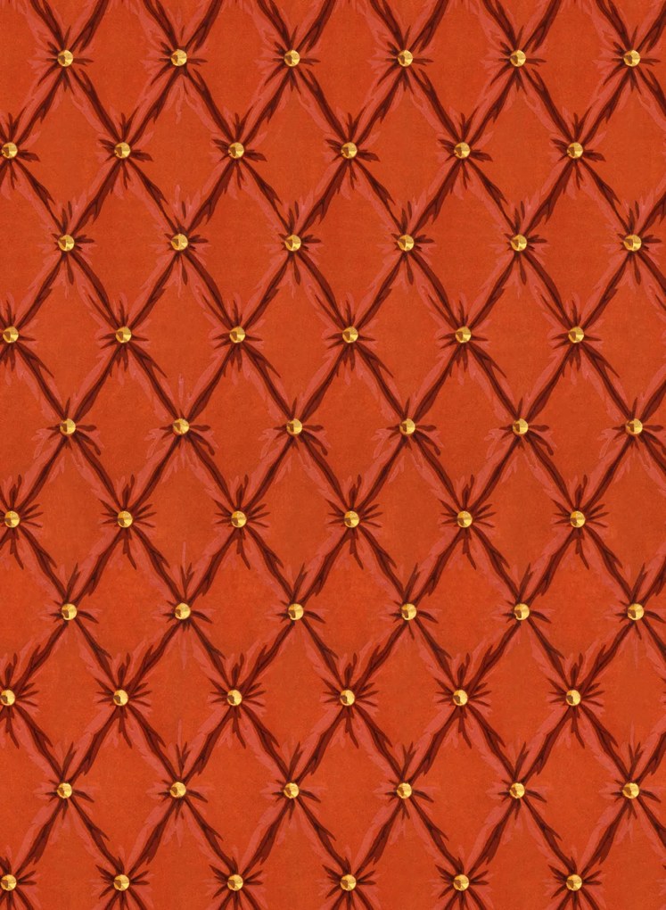 Mindthegap Carta da parati Tufted Panel - Red/ Gold