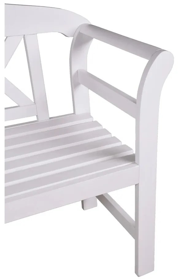 Panchina da giardino in legno bianco Vancouver - Garden Pleasure
