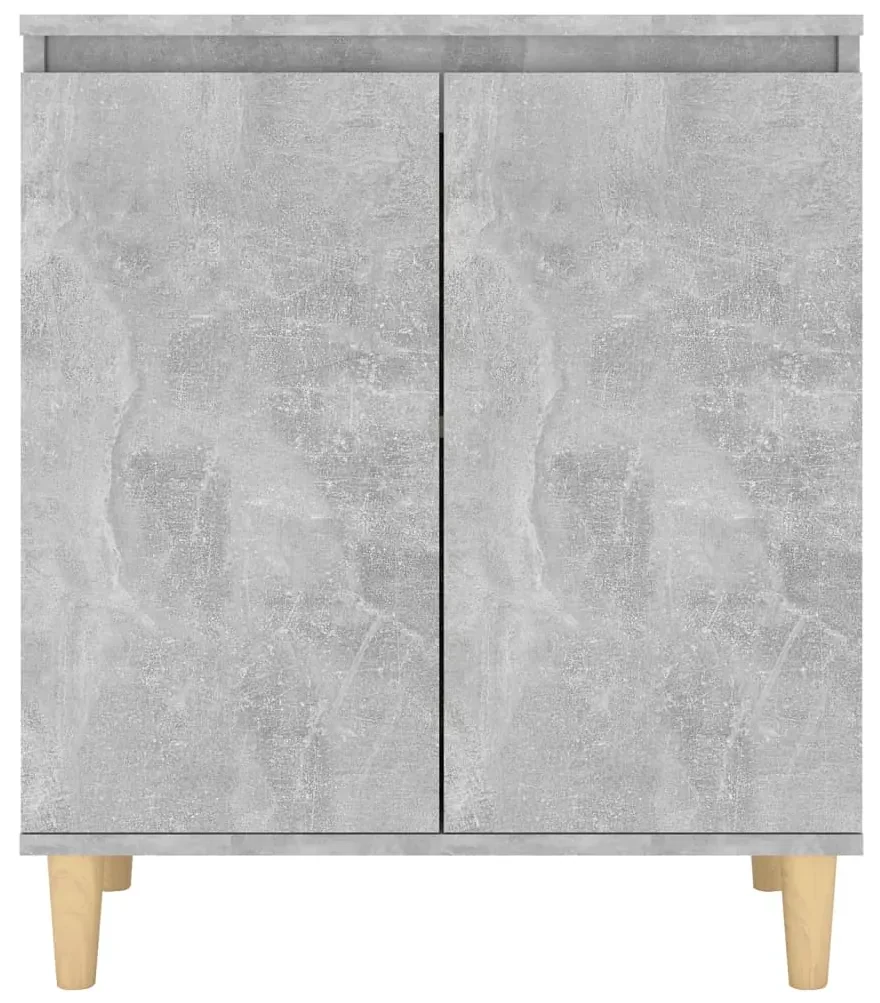 Credenza e gambe in legno grigio cemento 60x35x70cm truciolato