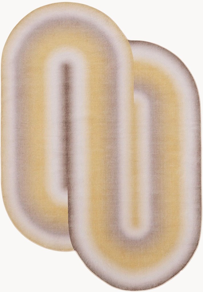 Tappeto a pelo corto dalla forma organica Luna