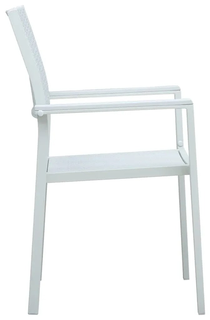 Set da pranzo da giardino 9 pz bianco