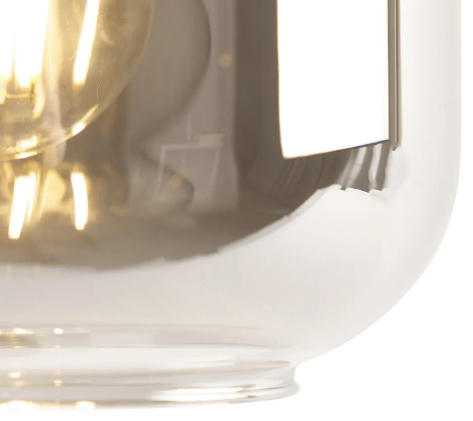 Lampada da tavolo intelligente nera con oro e vetro fumé incl. Wifi A60 - Zuzanna