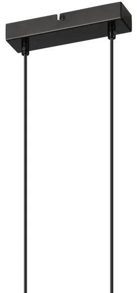 Lampadario a sospensione con filo FRIDA 2xE27/60W/230V nero/marrone faggio