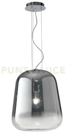 Sospensione smoke cromo led 1xe27 34x150cm i-smoke-s35