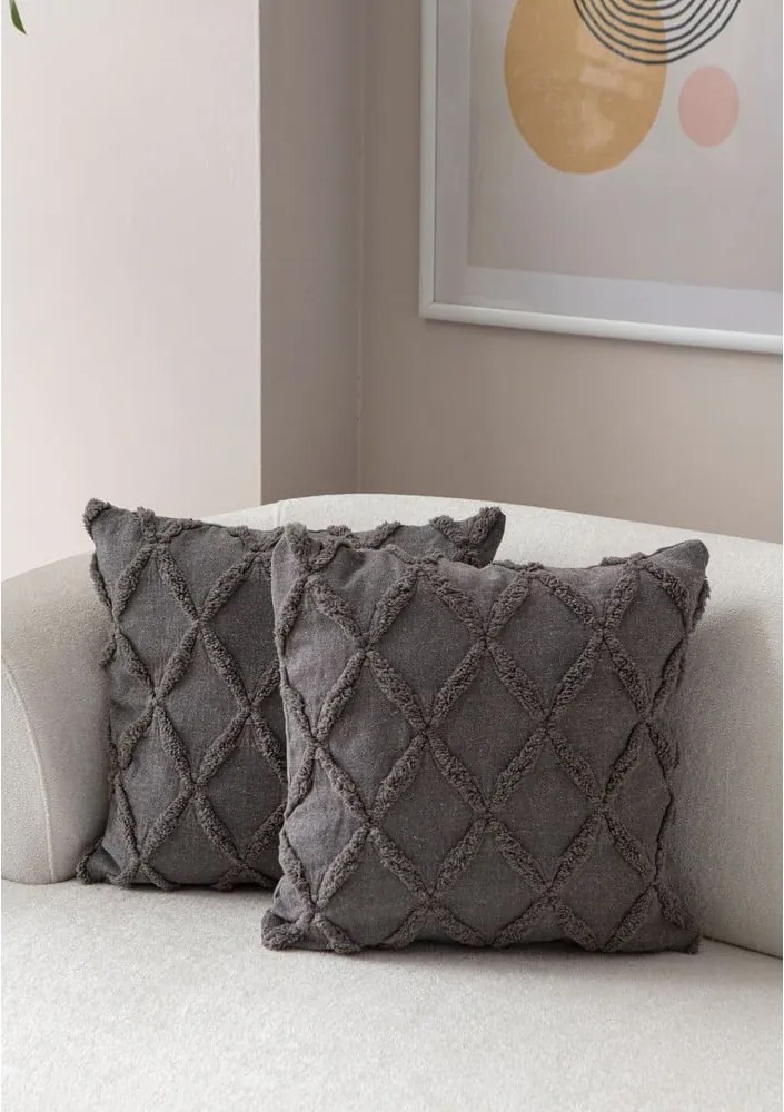 Federe decorative in set 2 pz 43x43 cm Tuffet – Mioli Decor