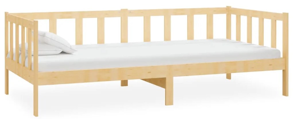 Divano Letto con Materasso 90x200 cm Legno Massello di Pino