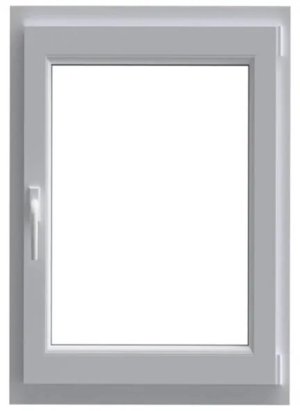 Finestra in PVC bianco L 80 x H 120 cm, 1 anta apertura a destra