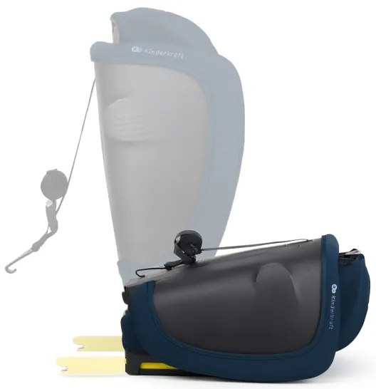 KINDERKRAFT - Seggiolino auto FIX2GO i-Size per bambini da 76 a 150 cm, blu