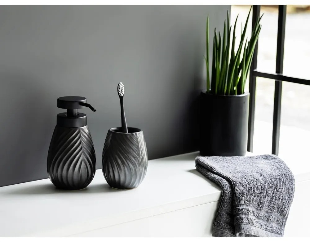 Set di accessori da bagno in ceramica antracite Idro - Wenko