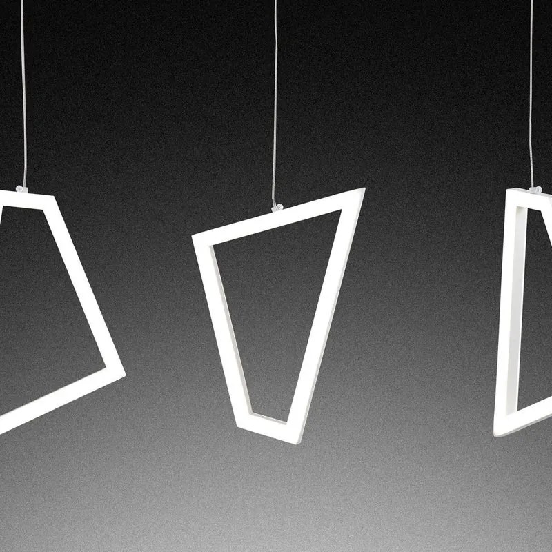 Lampadario LED design Yoko bianco, luce naturale 3690 lumen, NOVECENTO