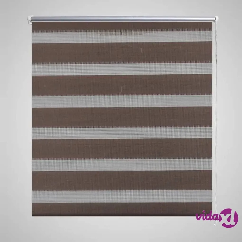 vidaXL Tenda a rullo oscurante zebra 80x150cm caffé