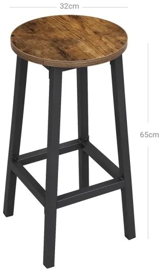 Sgabello da bar LOE marrone/nero