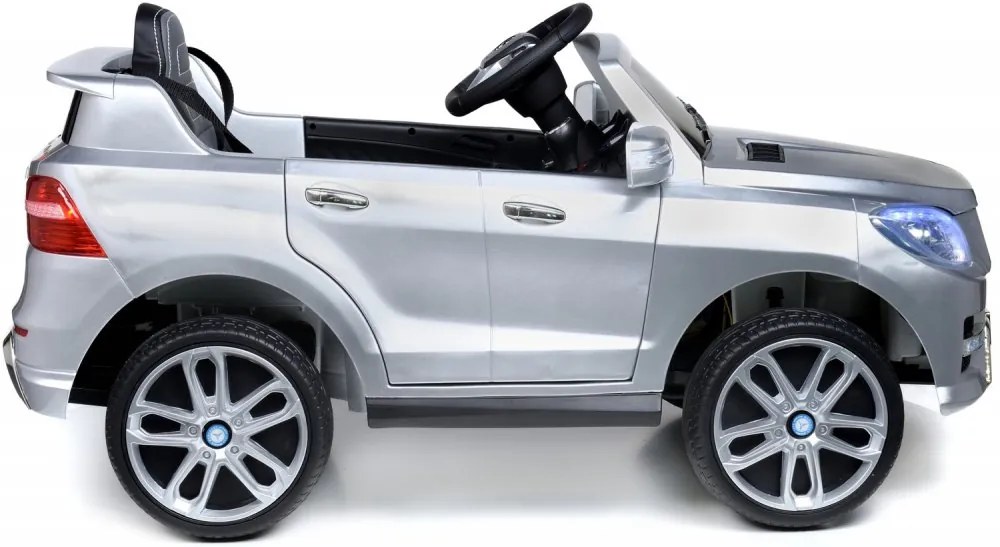 Auto elettrica per bambini Mercedes-Benz ML350 argento metallizzato