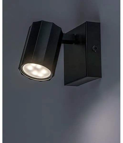 Rabalux 73023 - Faretto da parete ROGELIO 1xGU10/5W/230V nero