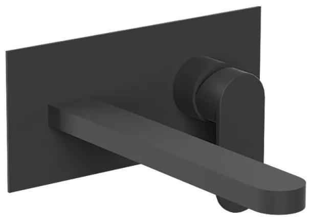 Miscelatore a Incasso per Lavabo con canna da 22,5 cm Nero Opaco
