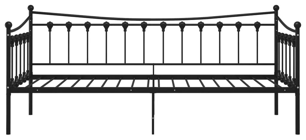 Telaio divano letto nero in metallo 90x200 cm