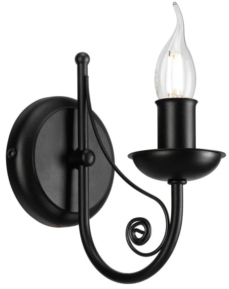 Applique DONATO 1xE14/40W/230V nero