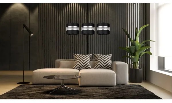 Lampadario a sospensione con filo CORAL 3xE27/60W/230V nero