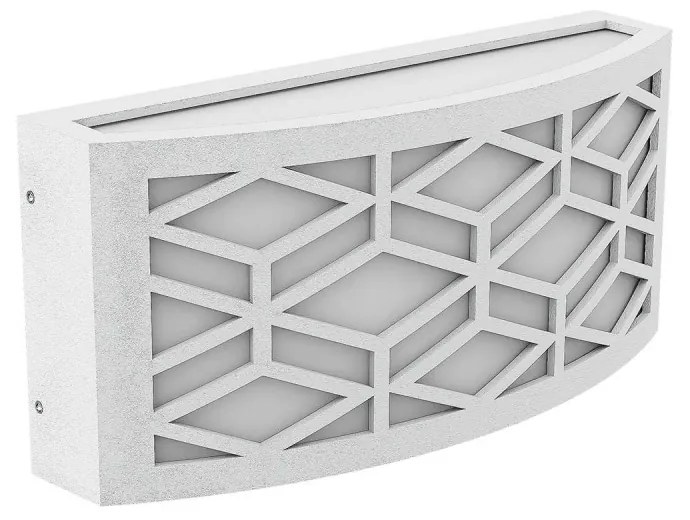 Applique Slim per Esterni con Griglia decorativa IP65 - E27 Bianca Colore del corpo Bianco